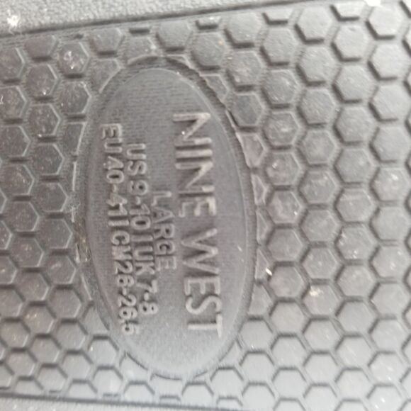 NINE WEST SLIPPERS W/FUR TRIM. SIZE L (9-10) - Picture 5 of 12